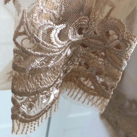 Gold embroidery over mesh fabric NWOT - Picture 5 of 5